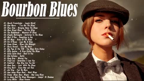 Relaxing Bourbon Blues Music - Suitable For Studying And Not Feeling Lonely At Night - Slow Blues