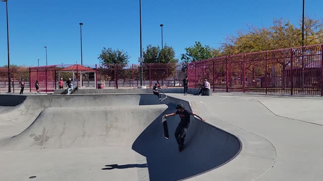 Jb on scooter at Anthem Hills Skate Park