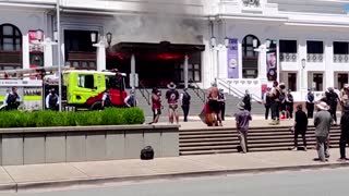 Australian old parliament set alight by protesters