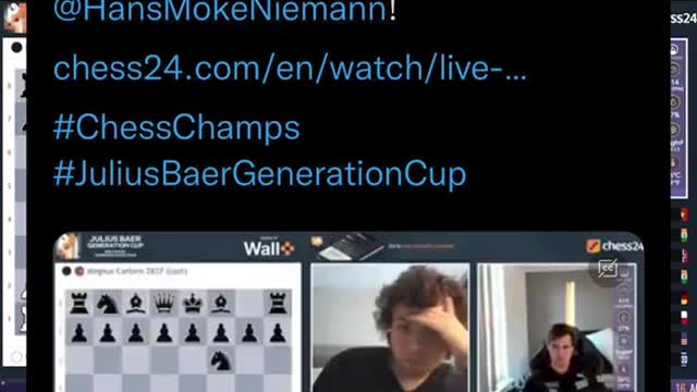 Magnus Carlsen just now resigned in a game against Hans Niemann. After playing one move