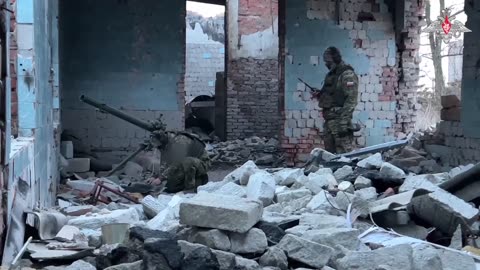 The SPG-9 Kopyo recoilless gun used against a group of AFU infantry