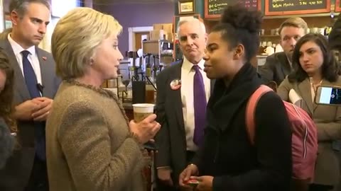 Racist Hillary Clinton! Condescending remarks to a young black lady who dared to question her!!!