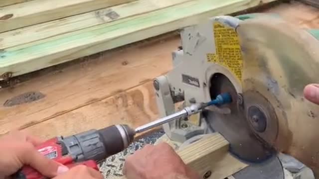 make a drill into a sharp saw