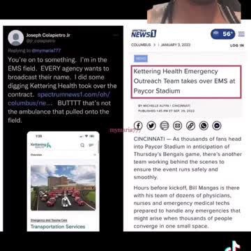 The Buffalo bills players ambulance. Strange