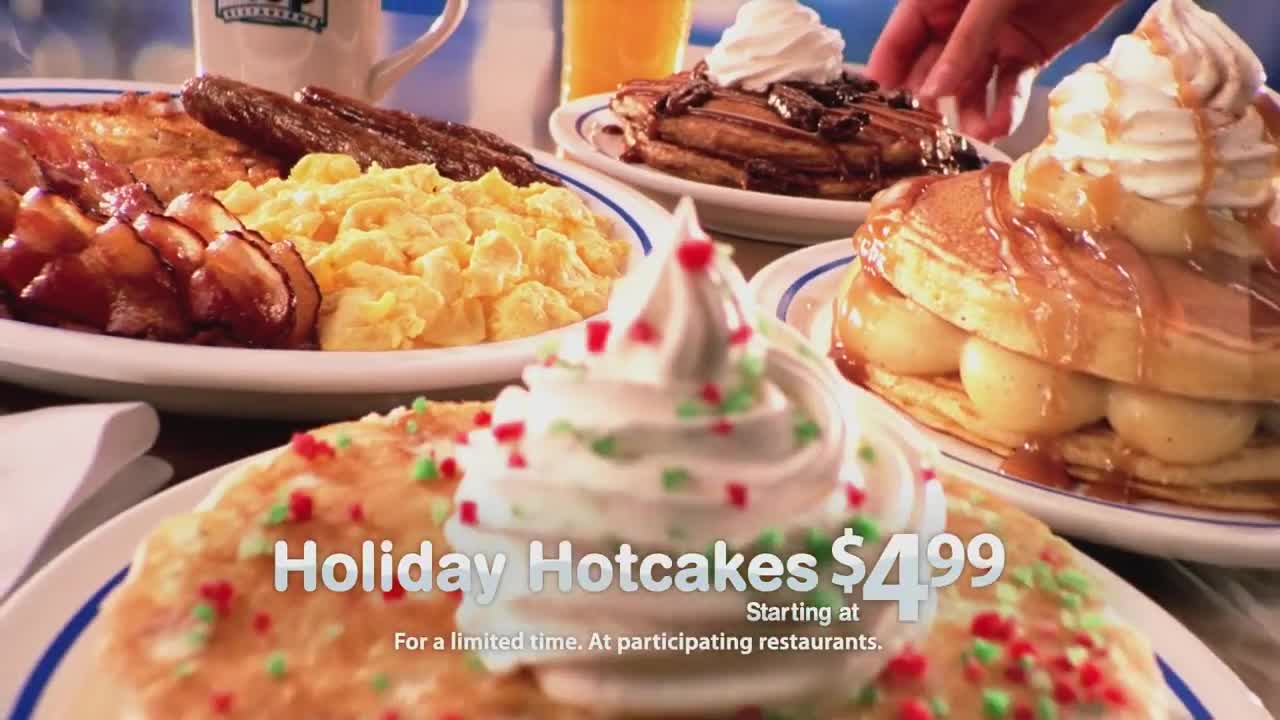 $3.99 IHOPs Holiday Hotcakes