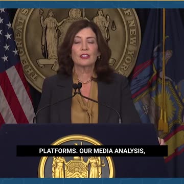 New York Governor Kathy Hochul Starts "surveillance efforts" to monitor "hate speech."