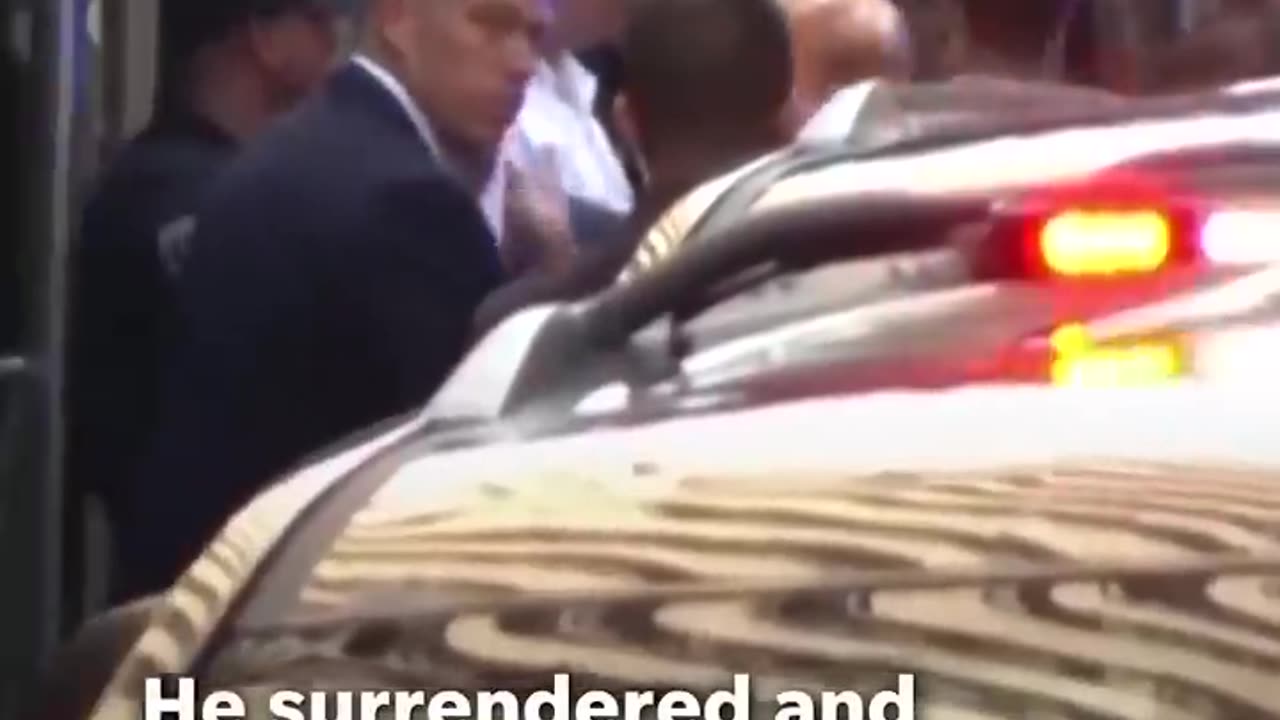 Footage of Donald trump arrestment