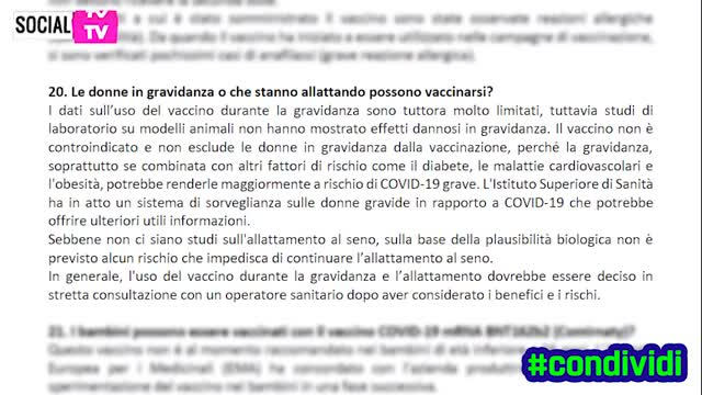 Il grottesco documento di AIFA sul vaccino Pfizer