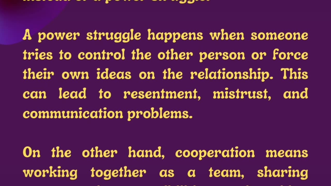 Relationships and cooperation