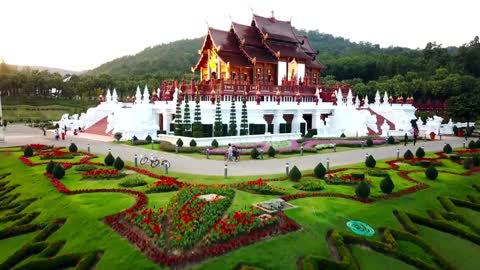 Buddhist Temple - Aerial View