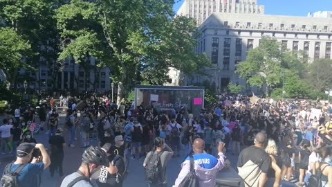 New York City Manhattan Downtown City Hall America USA Protest