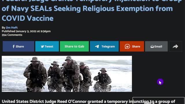Judge Temporarily Blocks Jab Mandates For Navy Seals