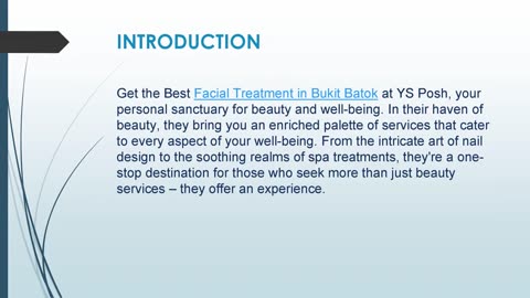 Get the Best Facial Treatment in Bukit Batok