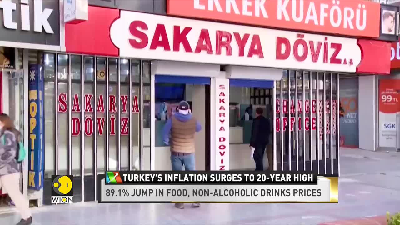 Turkey's inflation surges to 20-year high | 89.1% jump in food prices | World Business Watch | WION