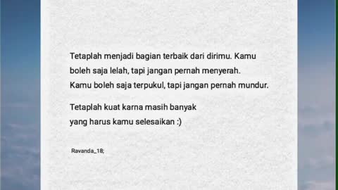 MOTIVASI SELF REMINDER PART5