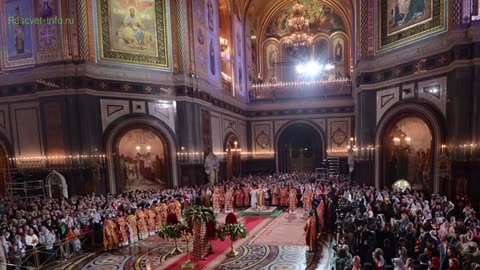 Ukrianian Orthodox Church Pascha (Easter) service at Pochaev Lavra