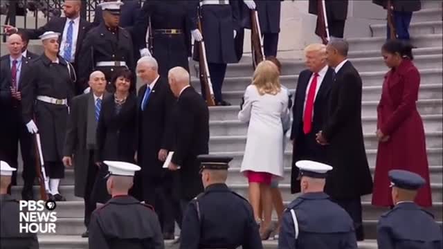 Trump BidenCaught Doing a Handshake Live