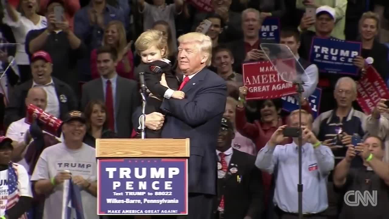 Tiny trump steals the show