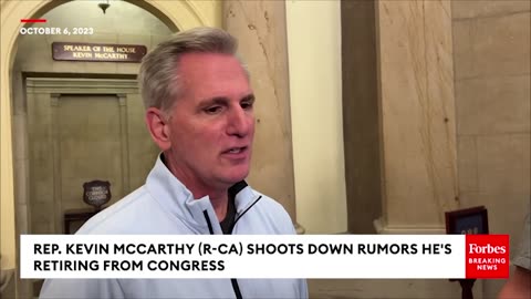 BREAKING NEWS: Kevin McCarthy Responds To Rumors He's Resigning From Congress