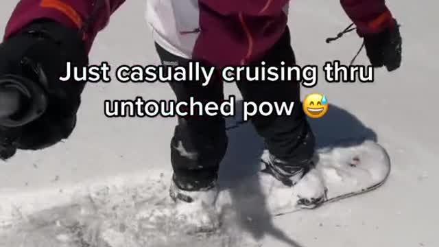 Just casually cruising thru untouched pow