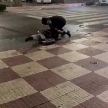 Fake North African asylum seeker beats a homeless man for fun. We need mass