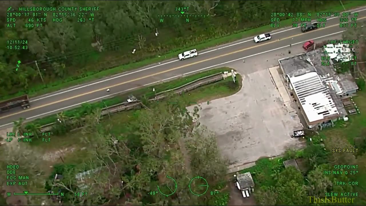 Helicopter chase ends with driver crashing through trail bridge in Hillsborough County