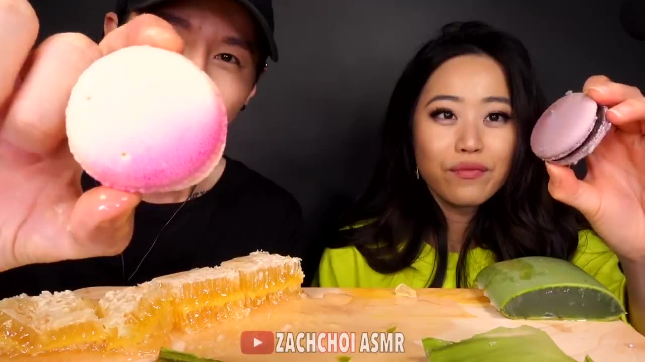 MOST POPULAR FOOD FOR ASMR with STEPHANIE SOO (Honeycomb, Aloe Vera, Tanghulu, Macarons)