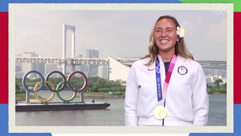 Carissa Moore reacts to her Tokyo 2020 gold medal performance! 🌊