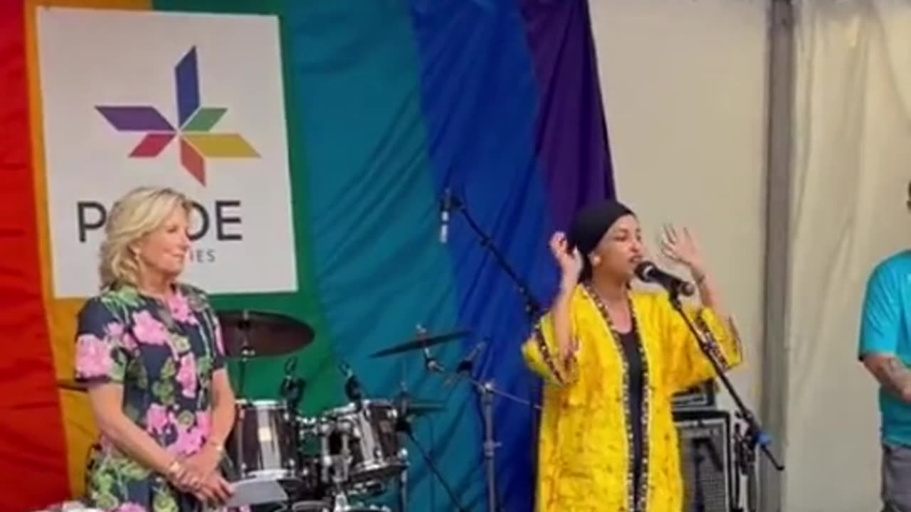 Ilhan Omar celebrating Pride month