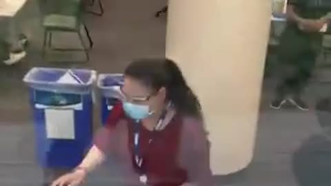 12 Vaccine Workers in Ontario Clinic with ZERO clients!