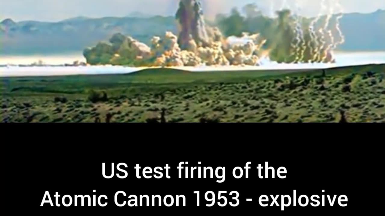 US test firing Atomic Cannon 1953 explosive #Colourized footage🇺🇸 💣 💥 🎥