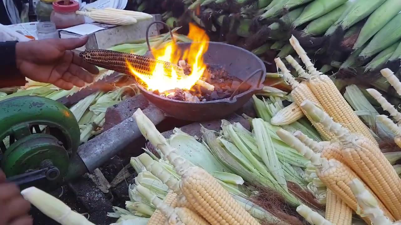 Amazing Live Fire Popcorn Fry _ Popcorn Street Food _ Indian Street Food