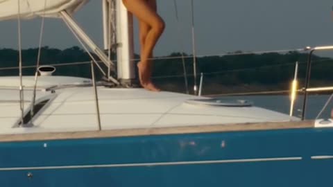 Hot Girl On A Yacht