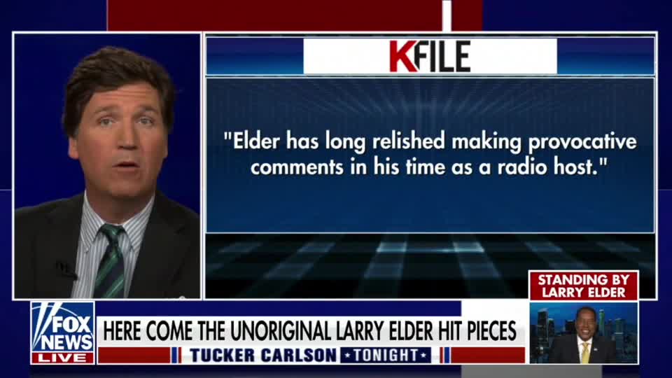 Tucker Carlson discusses hit pieces against Larry Elder