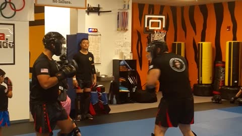 Master Laino Vs. Gabriel In Kickboxing Class