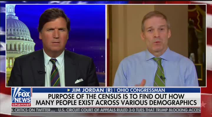 'Maybe they're afraid' Rep. Jordan suggests reason Dems don't want census citizenship question
