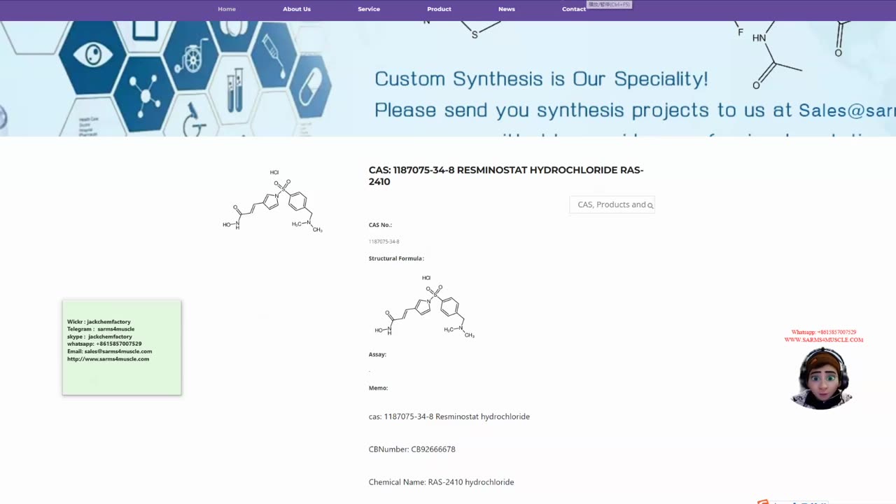 RAS-2410 hydrochloride RAS2410 CAS: 1187075-34-8