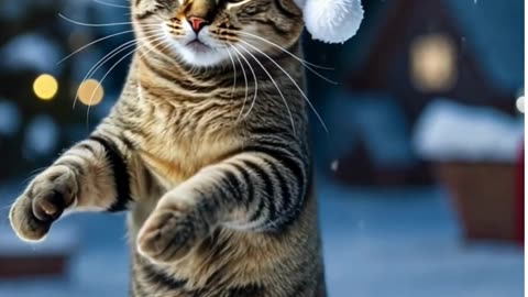 Christmas Magic Revealed in this Adorable Cat Dance🥰