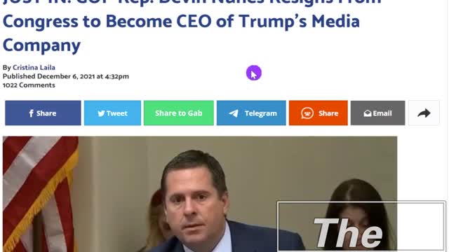 Devin Nunes Selected As CEO of DT's New Media Company