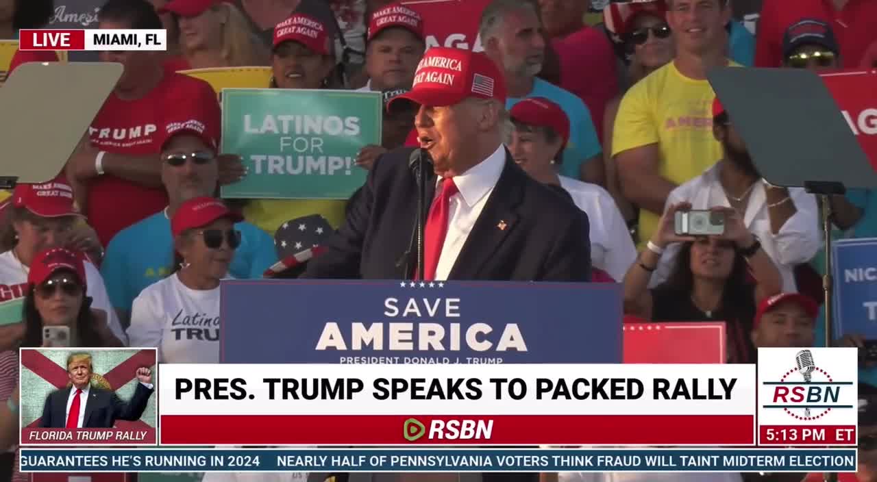 Did President Trump just hint that he will be making an announcement tomorrow at the rally in Ohio?