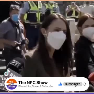 Jacinda Arden Throws Up Satanic Hand Sign While Visiting Burned Campsites