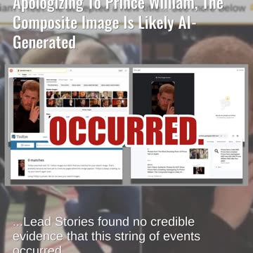 Fact Check: Authentic Photos Do NOT Show Prince Harry Kneeling, Apologizing To Prince William -- AI