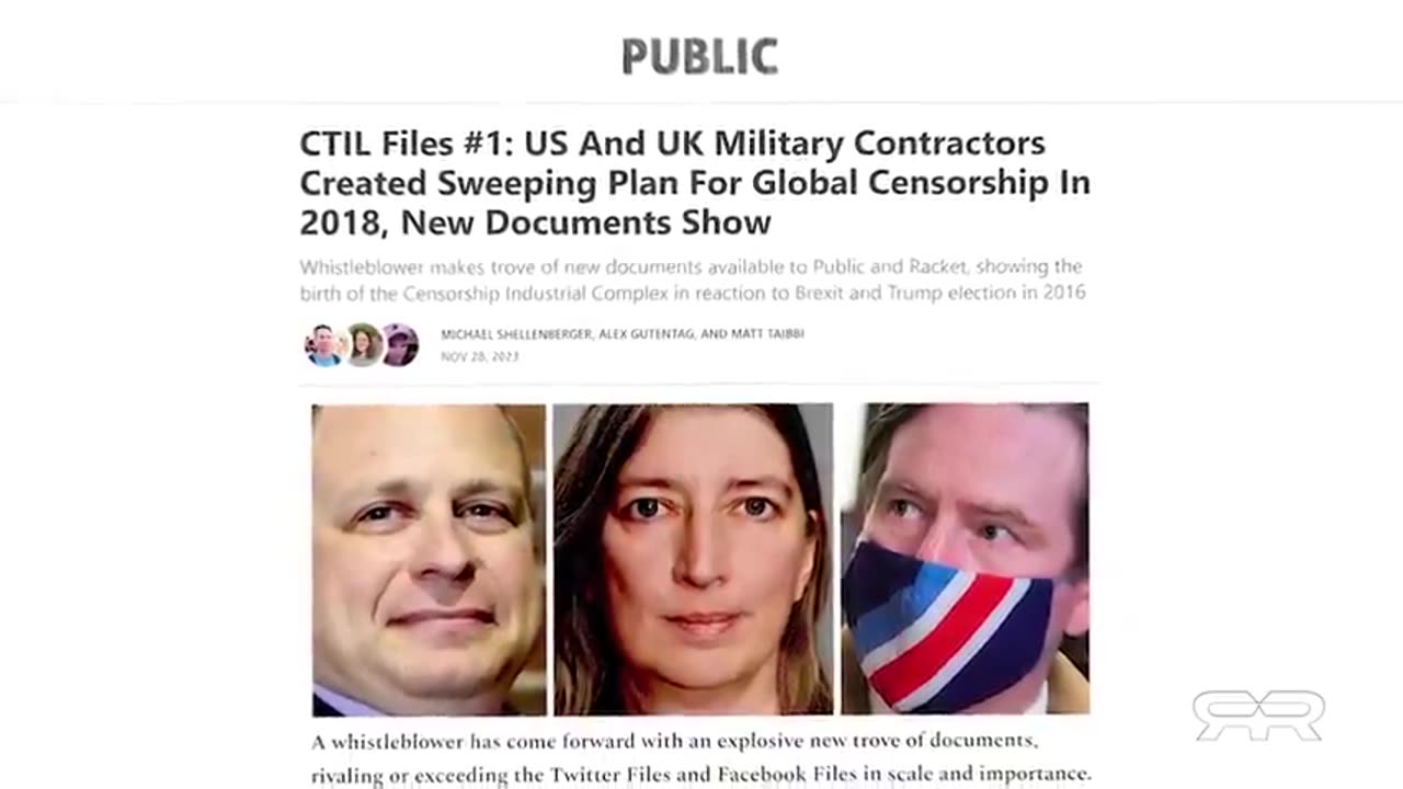 SWEEPING PLAN FOR GLOBAL CENSORSHIP EXPOSED BY GREG REESE