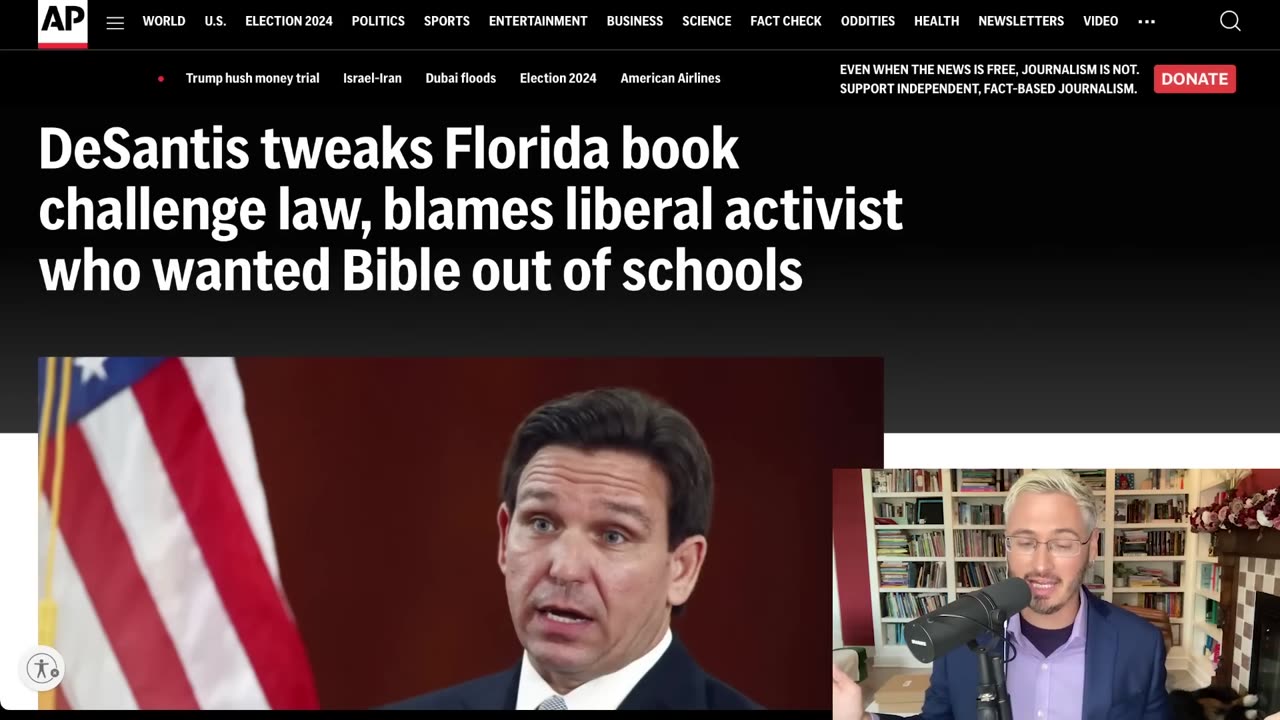 DeSantis AXES Book Bank After Atheist Gets Bible Banned In School _ The Kyle Kulinski Show