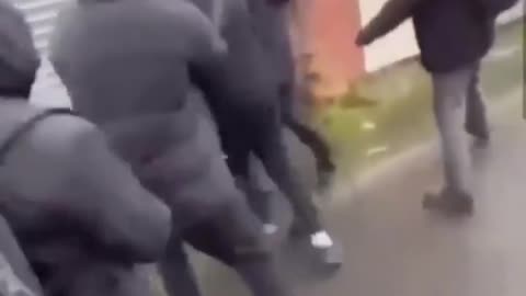 White Youth Is Attacked By Foreigners In Bury Manchester.