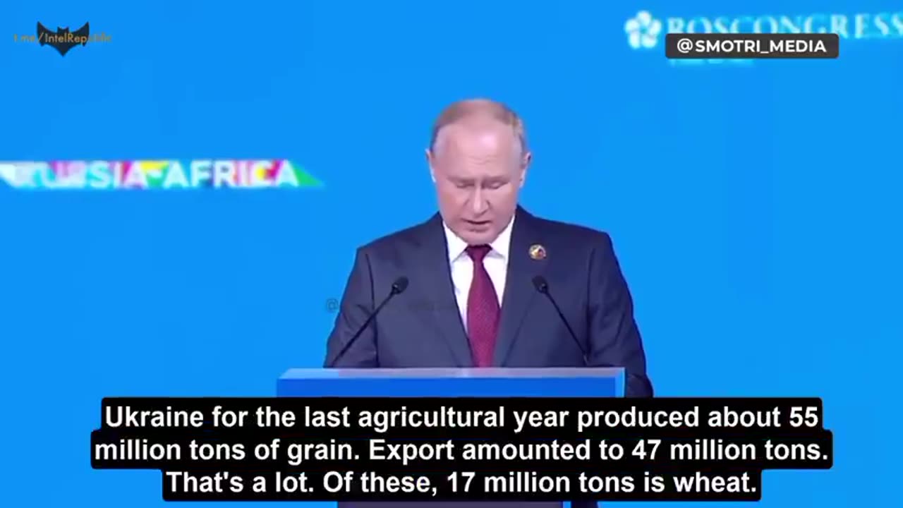 PUTIN ANNOUNCES 50K TONS EACH OF FREE GRAIN FOR MANY AFRICAN COUNTRIES