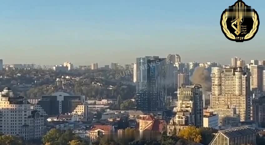 The Iranian IRGC channels are using the footage of today's attack on #Kyiv