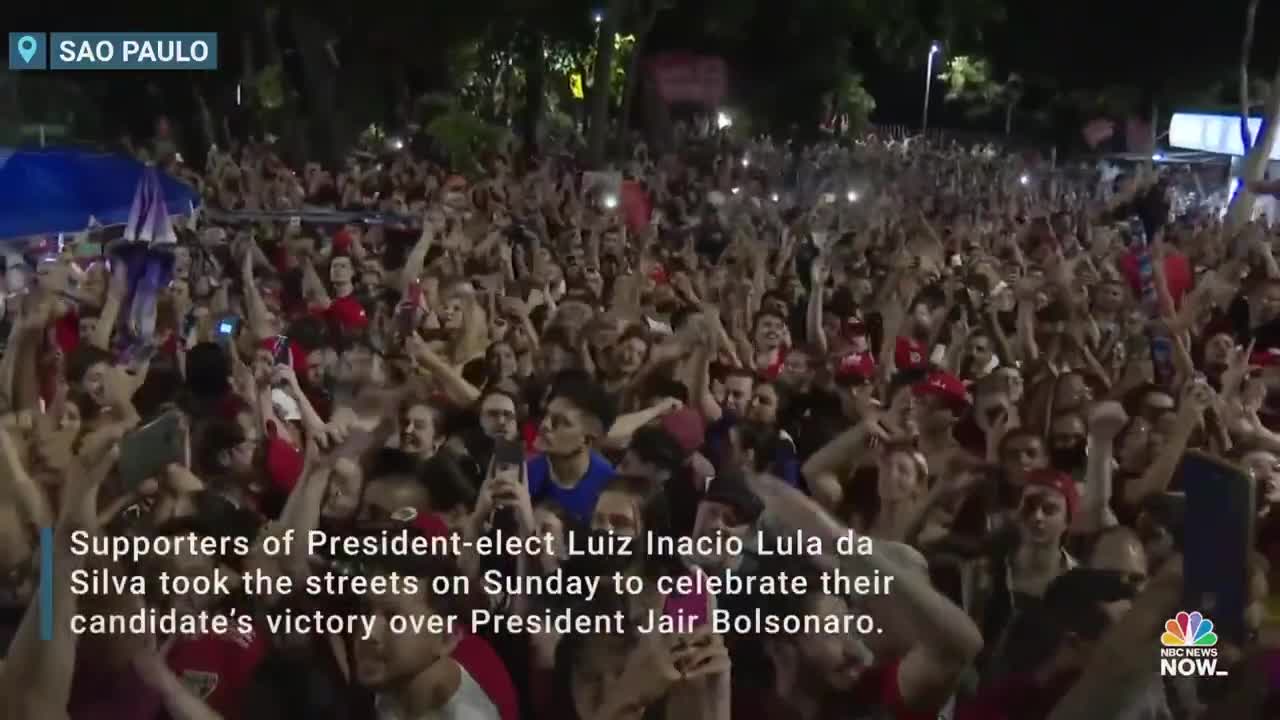 Supporters Of Brazil’s President-Elect Lula da Silva Celebrate Victory Over Bolsonaro