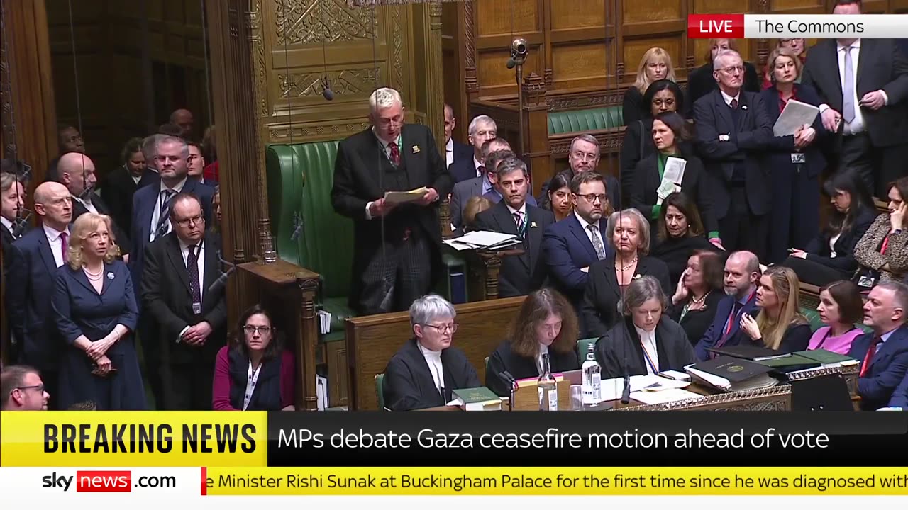 Speaker Lindsay Hoyle expresses his "regret" after he's amendments both by Labour and Tories