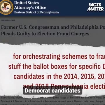 Michael J. Myers, a former U.S. congressman from Philadelphia pleaded guilty to Election Fraud